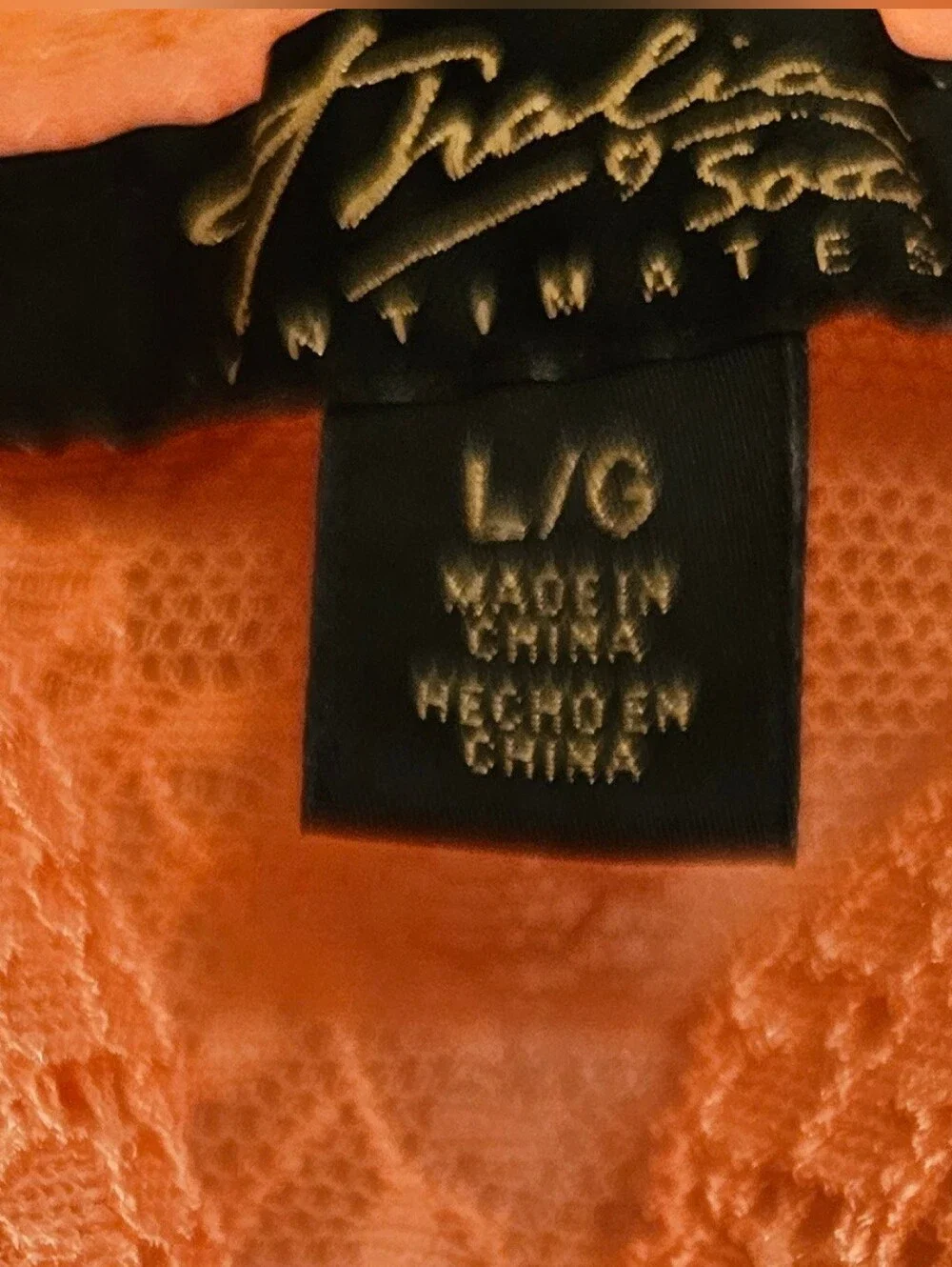 Thalia Sodi Lace-Trim Slip Nightgown in Coral Orange - Women Intimates